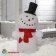 Светодиодная фигура акрил "Снеговик в шляпе" 60х25х25 см, холодный белый. 12-1504