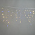 Гирлянда Бахрома, 3,1х0.5м., 120 LED, Теплый Белый, с мерцанием Холодный Белый, белый резиновый провод 2,3мм (Каучук), с защитным колпачком, 220В. IP 65. 04-5283