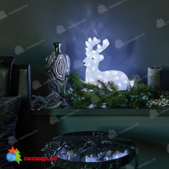 Светодиодная фигура «Лежащий оленёнок», 50 LED, 31x15x33 см. 10-3706.