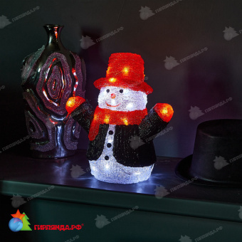 Светодиодная фигура «Снеговик», 24 LED, 27x17x30 см. 10-3702.