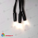 Гирлянда Бахрома 3х0.7 м., 200 LED, теплый белый, с мерцанием, черный резиновый провод (Каучук), с защитным колпачком. 10-3691.