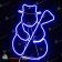 Светодиодная фигура из гибкого неона без мерцания. Снеговик с метлой 55 см., синий. 03-3783