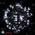 Гирлянда Нить, 10м., 75 LED, Белый, с мерцанием Холодный Белый, черный провод (каучук). 04-4291