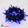Гирлянда Нить 10 м., 120 LED, синий, с контроллером, черный резиновый провод (Каучук), с защитным колпачком. 10-3787
