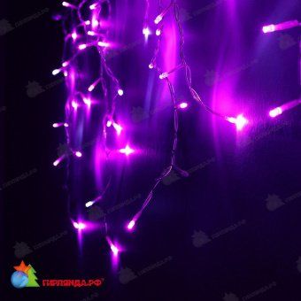 Гирлянда Бахрома, 3,1х0.5 м., 150 LED, розовый, с мерцанием, прозрачный ПВХ провод (Без колпачка), 220В. 04-3236