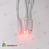 Гирлянда светодиодный занавес 3х2 м., 240 LED, красный, с мерцанием, белый резиновый провод (Каучук), с защитным колпачком. 10-3723.