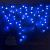 Гирлянда Бахрома, 3,2х0.9м., 232 LED, синий, без мерцания, черный резиновый провод (Каучук), с защитным колпачком. 04-3174