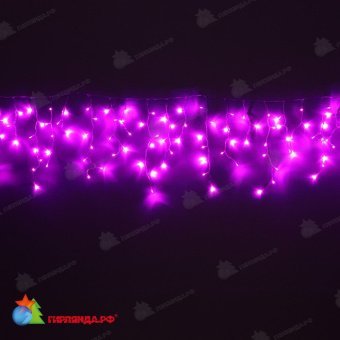 Гирлянда Бахрома, 3х0.5 м., 112 LED, розовый, без мерцания, прозрачный ПВХ провод с защитным колпачком. 07-3473