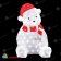 Акриловая светодиодная фигура "Медвежонок в красном колпаке" 56 см, 200 LED, холодный белый, прозрачный ПВХ провод. 14-1535