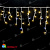Гирлянда Бахрома 3x0,6м., 100 LED, Теплый Белый, с мерцанием, белый провод (Каучук). с защитным колпачком 03-4108
