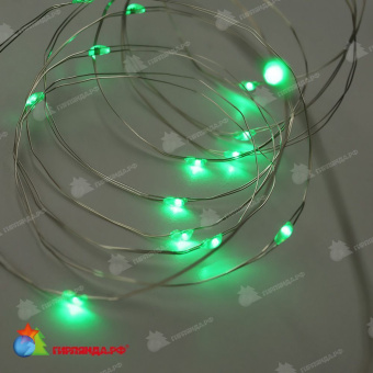 Светодиодная гирлянда "Роса", 5 м., 50 LED, RGB, пульт ДУ, прозрачный провод. 10-3745.