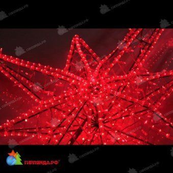 Макушка на Елку "Полярная звезда", с мерцанием, 1.5x1.17 м., красный. 11-1034