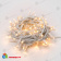 Гирлянда Нить 10 м., 120 LED, теплый белый, с мерцанием, белый резиновый провод (Каучук), с защитным колпачком. 10-3740.