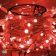 Гирлянда Нить 10 м., 100 LED, красный, без мерцания, белый ПВХ провод с защитным колпачком. 06-3080