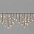 Гирлянда Бахрома 3х0.6м., 108 LED, теплый белый, без мерцания, черный резиновый провод (Каучук), с защитным колпачком. 16-1014