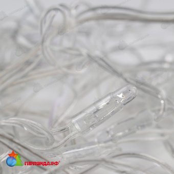 Гирлянда Бахрома 3х0.6м., 108 LED, теплый белый, с мерцанием, прозрачный ПВХ провод с защитным колпачком. 06-3154