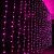 Гирлянда светодиодный занавес, 2х3м., 600 LED, розовый, без мерцания, белый ПВХ провод с защитным колпачком. 07-3330