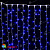 Гирлянда светодиодный занавес 2x2 м., 280 LED, с мерцанием Холодный Белый, Синий, белый провод (ПВХ). 03-4140