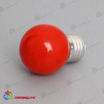 Светодиодная лампа для белт-лайт, d=45 мм., E27, 2Вт, красный. 07-3556