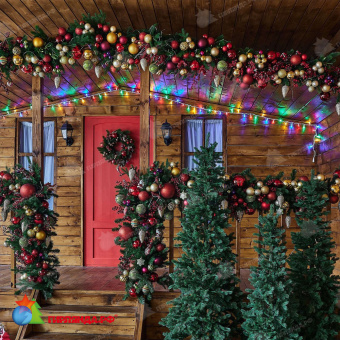 Гирлянда Нить 10 м., 120 LED, мульти, с контроллером, белый резиновый провод (Каучук), с защитным колпачком. 10-3731.