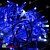 Гирлянда Нить 10 м., 100 LED, синий, с мерцанием, белый ПВХ провод с защитным колпачком. 06-3083