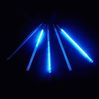 Комплект "Тающие сосульки" 5шт. 0.3м, 24В, синий, 160 LED. 04-3362