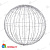 Шар светодиодный 230V, диаметр 120 см, 600 Led, цвет Холодный Белый 14-2514