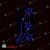 Светодиодная консоль Звезды, 0.83x1.74, 220В, синий. 07-3620