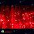 Гирлянда светодиодный занавес 2х6 м., 1425 LED, красный, без мерцания, без контроллера, черный ПВХ провод (Без колпачка). 11-1112