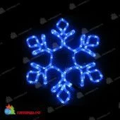 Снежинка светодиодная без мерцания, 60.5x52 см, 100 LED, синий. 11-2165