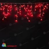 Гирлянда Бахрома, 3х0.5 м., 112 LED, красный, без мерцания, прозрачный ПВХ провод. 07-3437