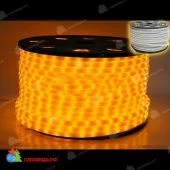 Светодиодный дюралайт матовый LED, 2-х проводной, желтый, без мерцания, кратность резки 1 метр, диаметр 13 мм, 220В, 100 м. 07-3996