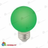 Светодиодная лампа для белт-лайт матовая, d=60 мм., E27, зеленый. 10-3763.