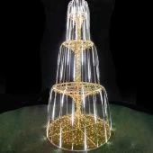 Светодиодный фонтан с эффектом «Тающая сосулька», высота 3м, диаметр 1.5м, контроллер, холодный белый-теплый белый. 13-1266