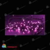 Гирлянда Нить, 10м., 100 LED, Розовый, без мерцания, черный провод (пвх). 07-3737