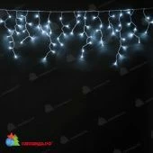 Гирлянда Бахрома, 3,1х0.5 м., 150 LED, холодный белый, без мерцания, прозрачный ПВХ провод (Без колпачка), 220В. 04-3229