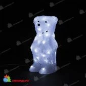 Светодиодный Мишка с Медвежонком 30см, Белый 24В, 40 LED. 04-4540