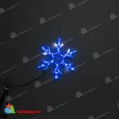 Снежинка светодиодная с мерцанием, 40 см, 50 LED, синий. 11-2150