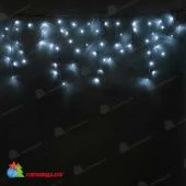 Гирлянда Бахрома, 3,1х0.5 м., 150 LED, холодный белый, без мерцания, черный ПВХ провод (Без колпачка), 220В. 04-3232