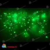 Гирлянда Бахрома 3.2х0.8 м., 200 LED, зеленый, с мерцанием, черный провод (пвх) с защитным колпачком. 11-1942