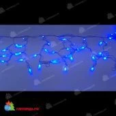 Гирлянда Бахрома 4.8х0.6 м., 160 LED, синий, без мерцания, белый резиновый провод (Каучук), с защитным колпачком. 11-1957