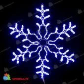 Снежинка светодиодная с мерцанием. 86 см дюралайт, холодный белый-синий. 03-3806
