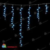 Гирлянда Бахрома 1x1м., 65 LED, Небесно-голубой, без мерцания, прозрачный провод (силикон), 04-4226
