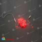 Гирлянда Нить, 10м., 100 LED, красный, с мерцанием, прозрачный провод (пвх), с защитным колпачком. 11-1792