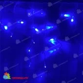 Гирлянда Бахрома, 2х0.6м., 80 LED, синий, без мерцания, белый ПВХ провод с защитным колпачком. 13-1370