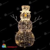 Световая фигура Снеговик - 90х50 см., теплый белый, с мерцанием. 03-4057