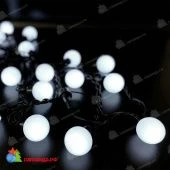 Гирлянда нить с насадками ШАРИКИ D18мм, 7.5м., 50 LED, холодный белый, черный ПВХ провод. 13-1289